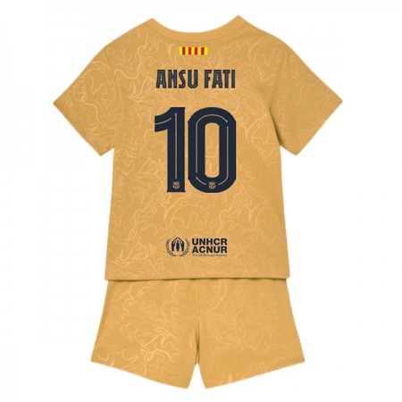 Camiseta de fútbol FC Barcelona Ansu Fati 10 Niño 2ª equipación 2022/23 Camiseta de fútbol FC Barcelona Ansu Fati 10 Niño 2ª equipación 2022/23